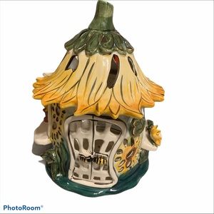 2009 Blue Sky Sunflower Tealight Candle Cottage